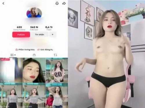 Nện em Tiktoker vú to da trắng